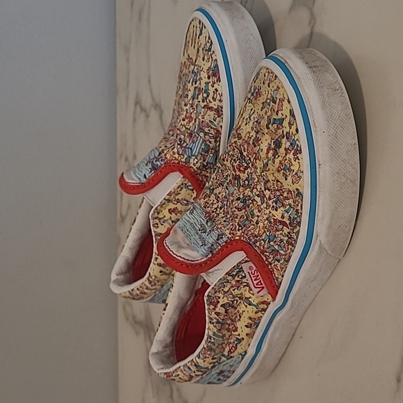 Vans Where's Waldo Kids 13 Multicolor Character Slip-On Skateboard Sneakers - Picture 2 of 10